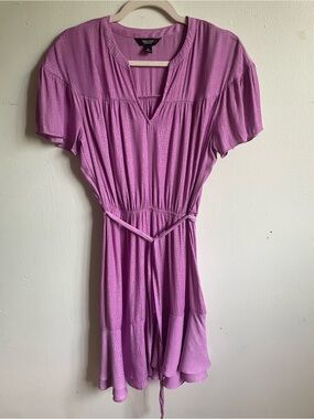 Simply Vera Vera Wang Lilac Dot V-Neck Dress